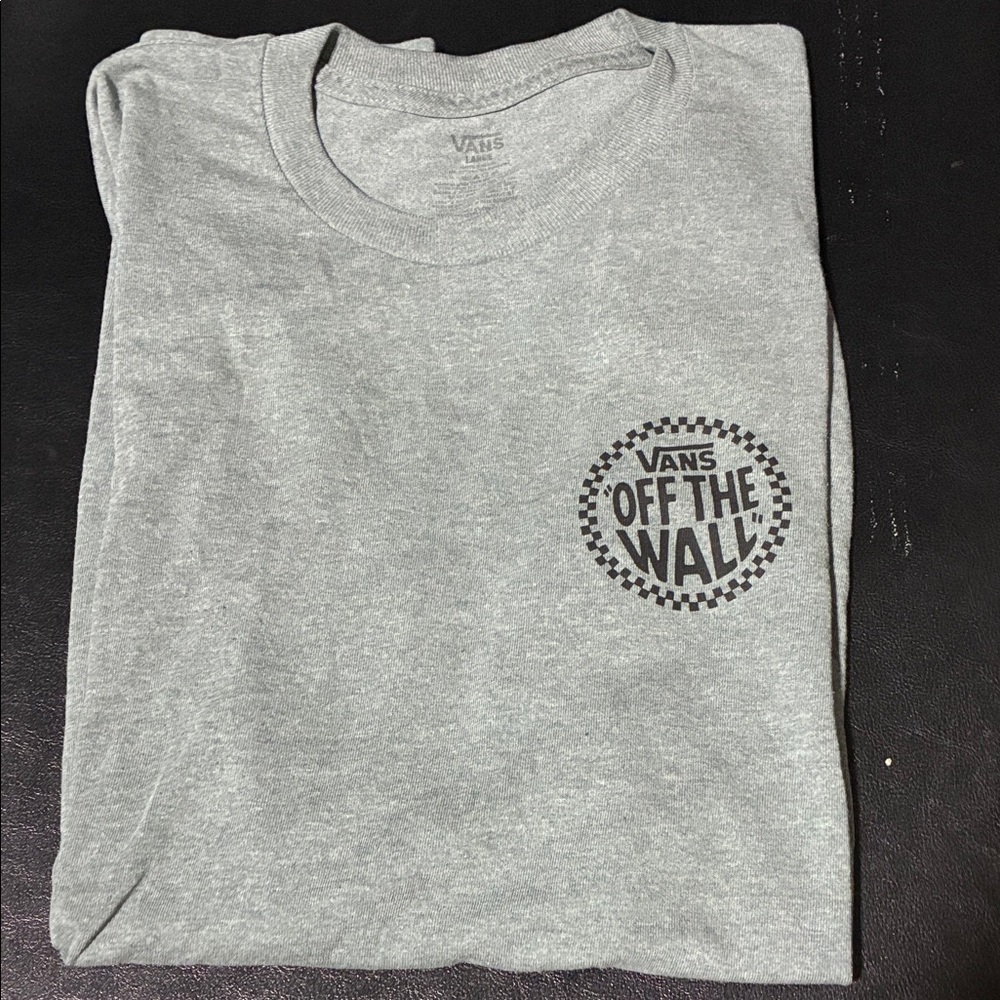Vans Heather Gray Tee with Logo